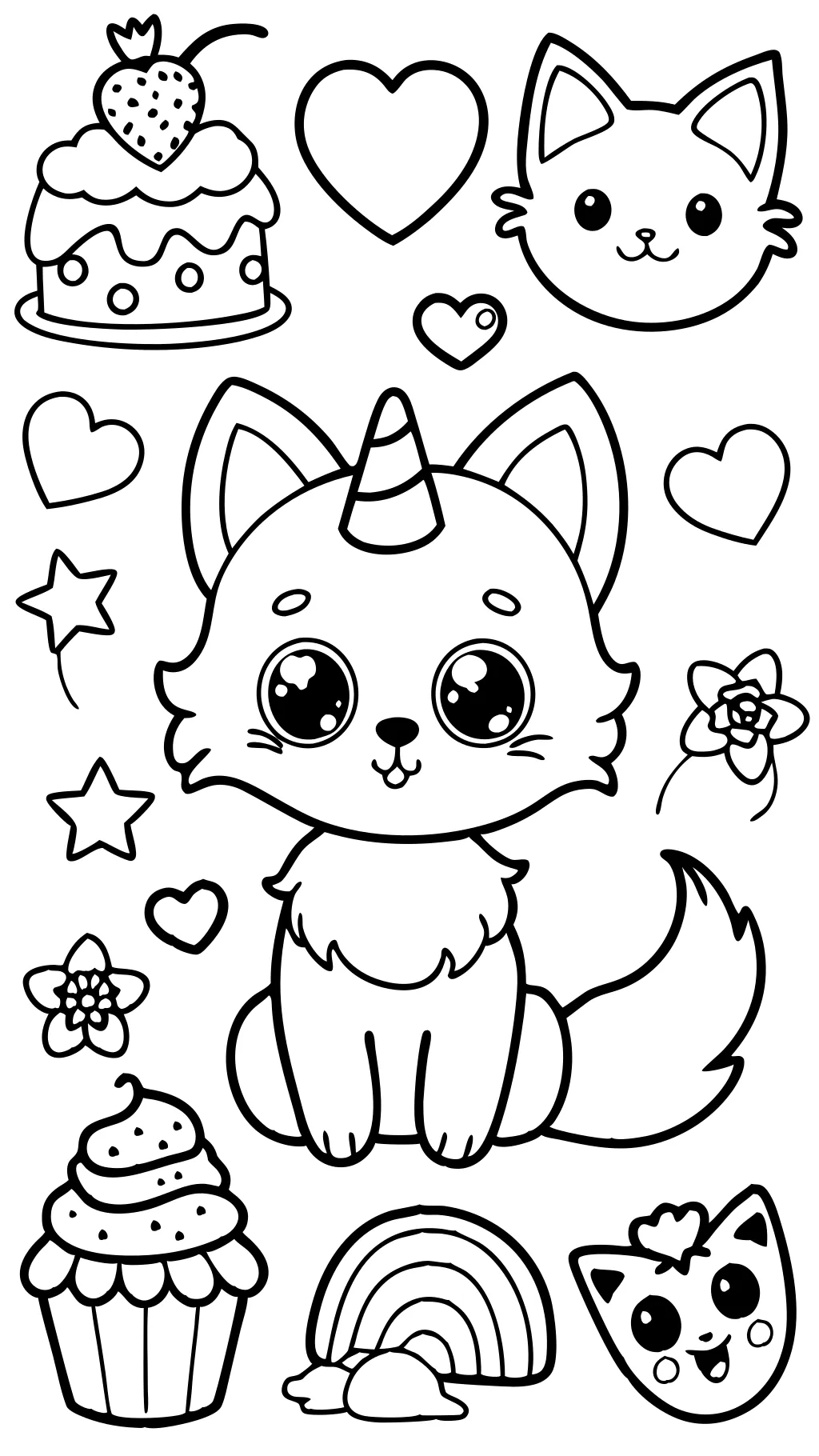 coloring pages of cute things